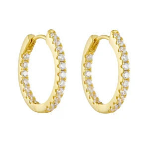 CZ Zircon Classy Minimalist Huggie Earrings