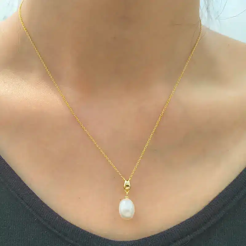 Baroque Freshwater Cultured Pearl Pendant Necklace - الصورة 2