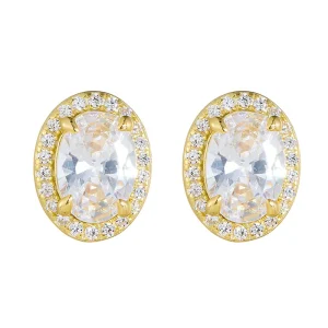 Cz Zircon Geometric Statement Temperament Stud Earrings
