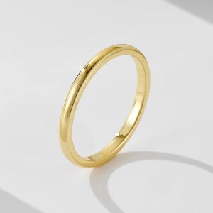 925 Silver Jewelry Wholesale High Quality Simple Classic Silver Ring 925 Aperture Gold Plated Couple Rings Jewelry Women