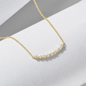 DN1311  Wholesale TRENDY Morse Code Necklace With LOVE Pendant in 925 Sterling Silver and Cubic Zircon