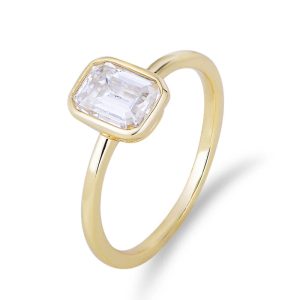 The Latest 2024 Modern Style Design Is the Most Popular Affordable High Quality Viking Wedding Emerald Cut Ring