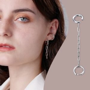 2024 New Design Best Selling Famous Design in China Fashion Simple  Hoop Chain  Earrings