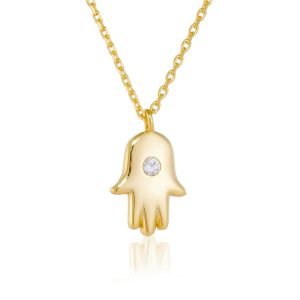 S925 Necklace 100% 925 Sterling Silver Jewelry Hamsa Hand Pendant Necklace for Women