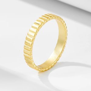 Trendy Gothic Coolstyle Jewelry 925 Sterling Silver Finger Rings 18k Gold Plated Metal Gear Wheel Mechanical Ring