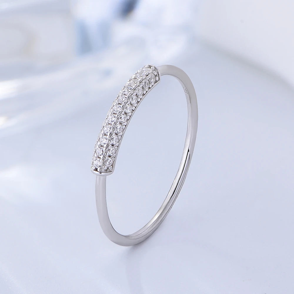 2024 Luxury Simple Style Jewelry Ring Anniversary Bands Broken Diamonds Twine Ring - الصورة 7