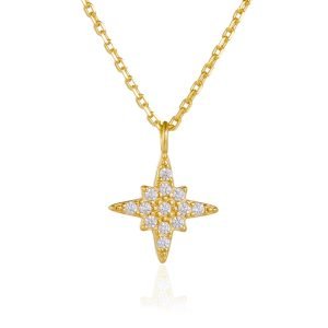 New Star Charm Zircon Necklace 925 Sterling Silver Necklace Does Not Fade Fashion Jewelry Necklace