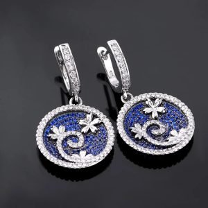 Fashion Nigerian Wedding Royal Blue Jewelry Set