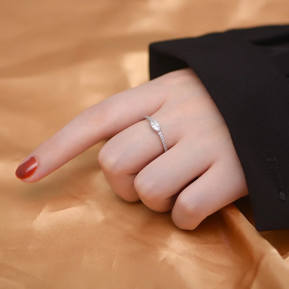 Factory Bijoux En Argent Sale 2024 New Products 925 Sterling Silver Engagement Personalize Marquise Cut Ring - Image 2